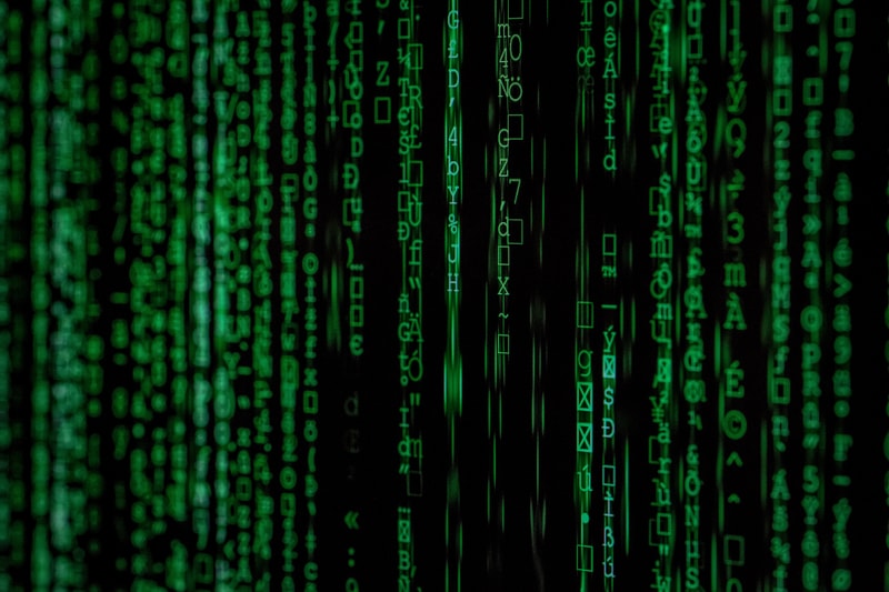 Matrix Code Digital Rain Green
