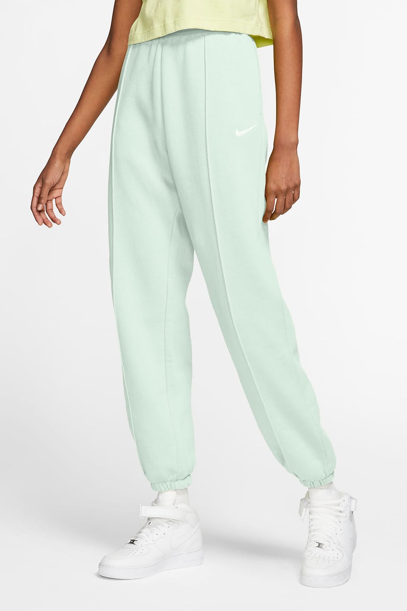 nike sportswear womens fleece sweatpants loungewear mint green front