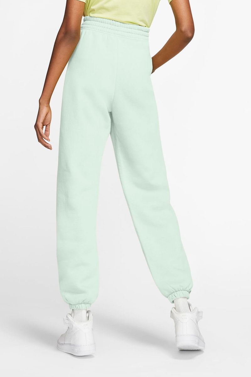 nike sportswear womens fleece sweatpants loungewear mint green back