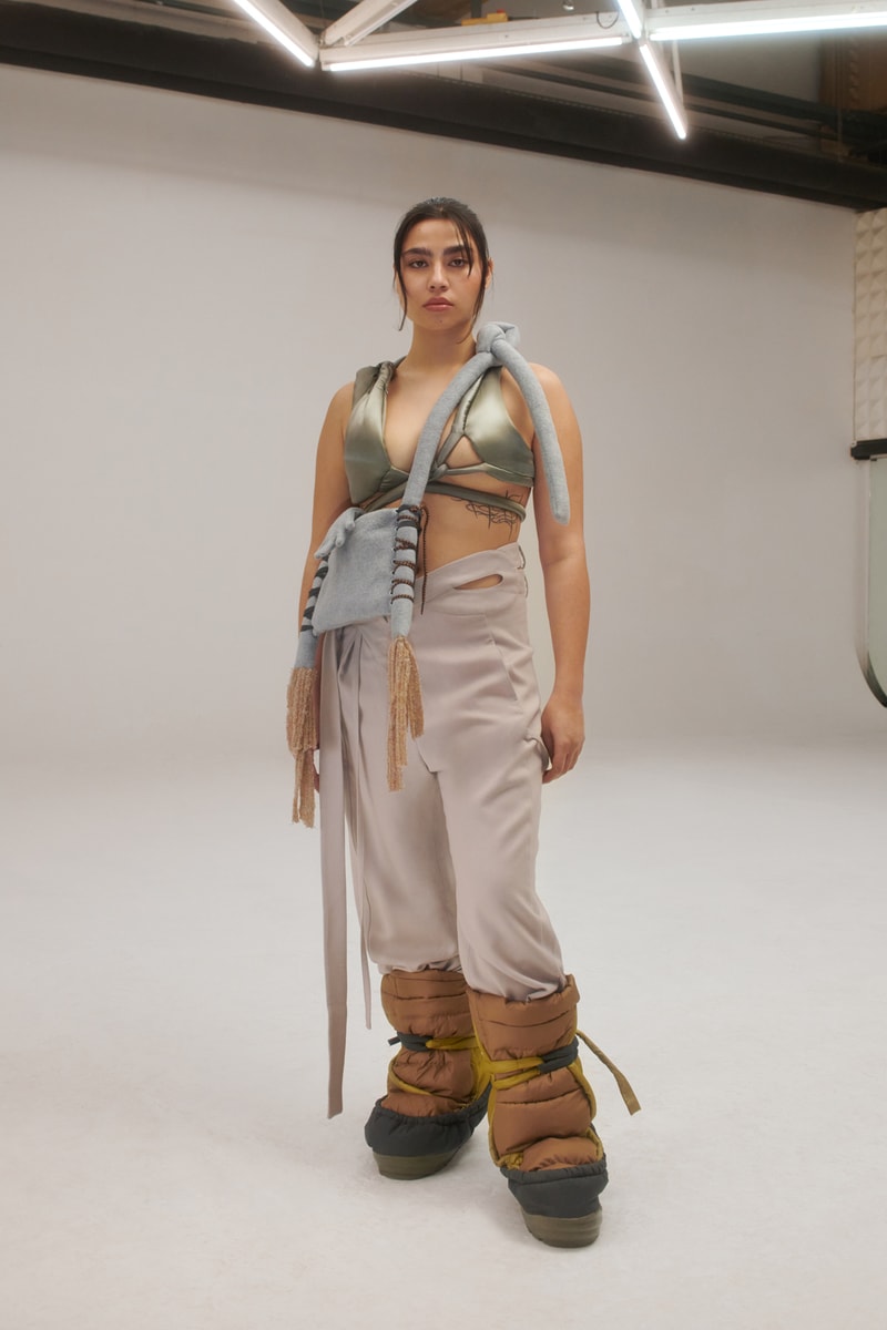 ottolinger fall winter 2021 fw21 collection paris fashion week pfw bra top trousers boots
