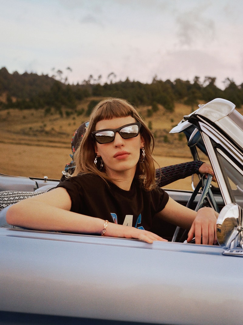paco rabanne linda farrow eyewear sunglasses collaboration car driving