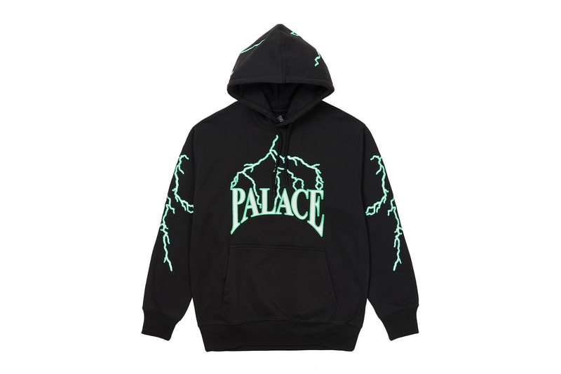 palace spring drop 4 collection hoodie lightning black
