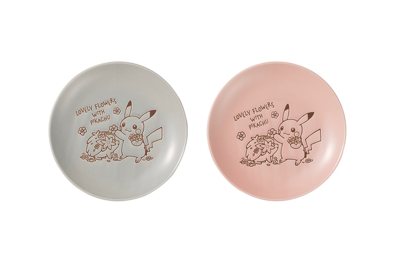 pokemon home tableware kitchen accessories stoneware plates pink gray pikachu