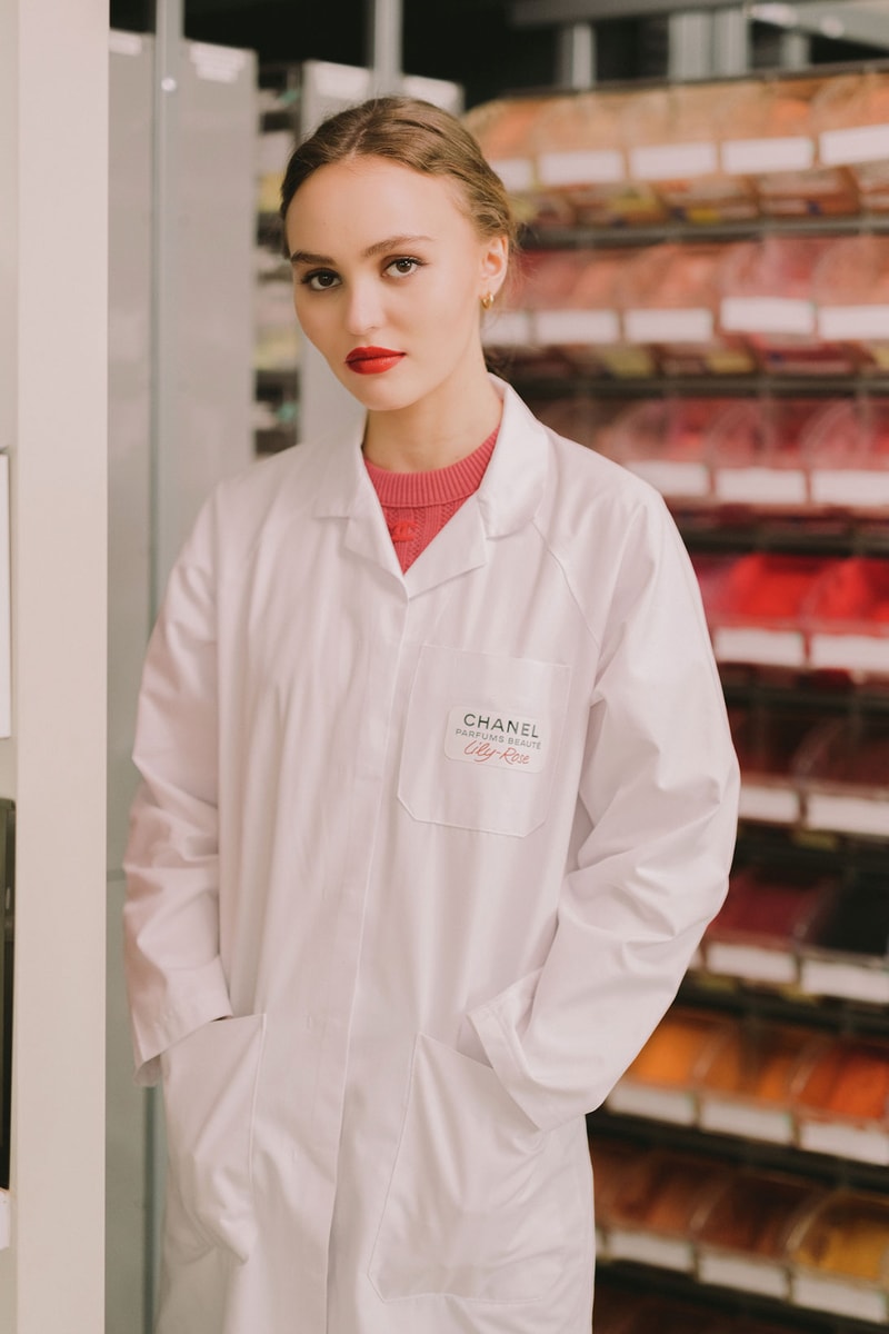 chanel beauty rouge coco bloom lipstick lily rose depp lab coat