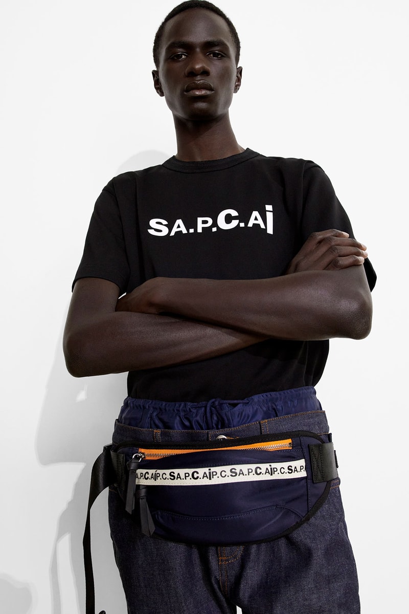 sacai apc interaction9 collaboration lookbook chitose abe jean touitou tee t shirt belt bag pants