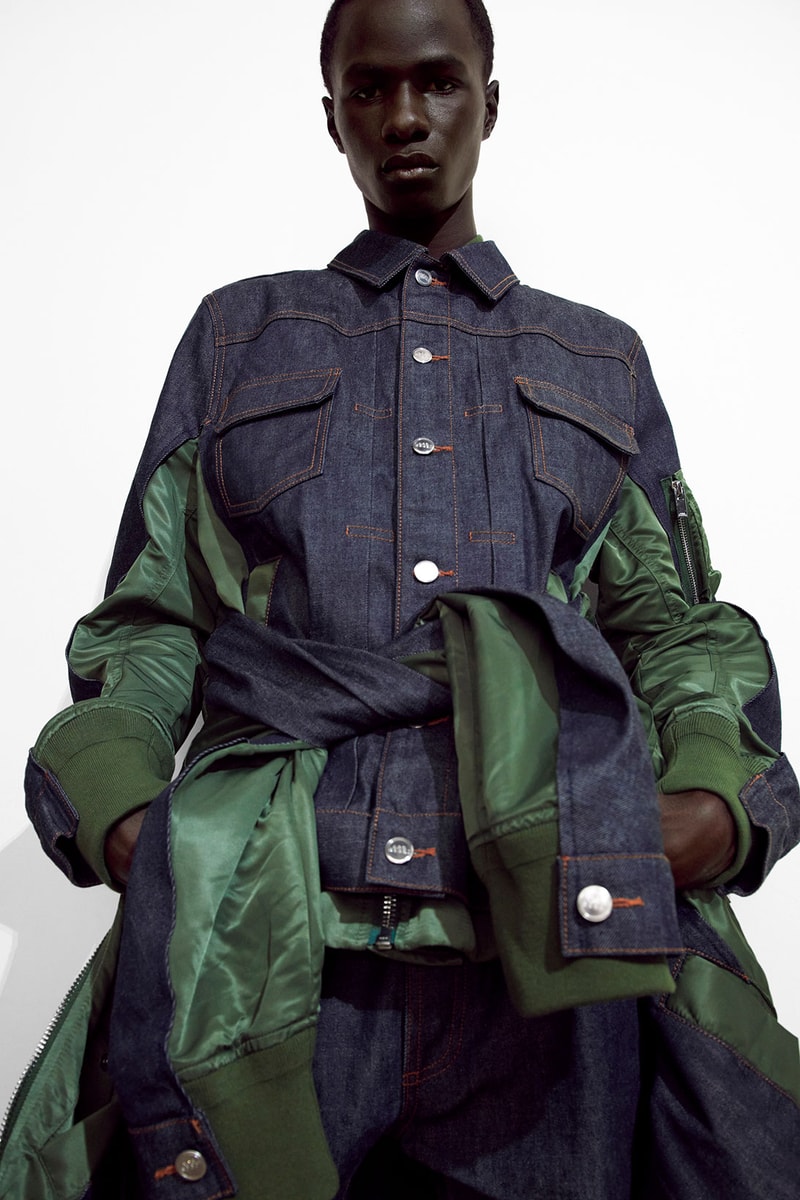 sacai apc interaction9 collaboration lookbook chitose abe jean touitou denim jacket shirt pants
