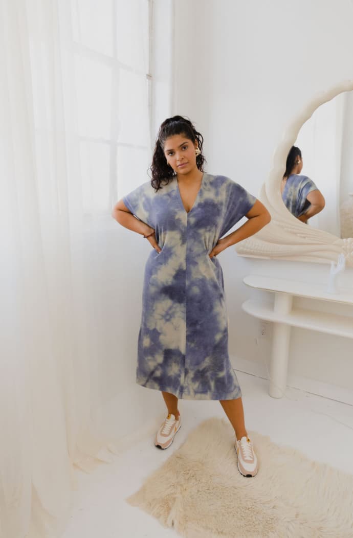 SIDIA Launches Tie-Dye Lounge Dress in Gold Dust | Hypebae