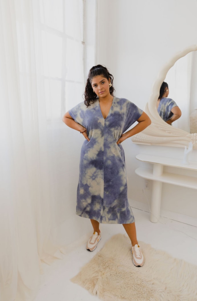 SIDIA Launches Tie-Dye Lounge Dress in Gold Dust | Hypebae