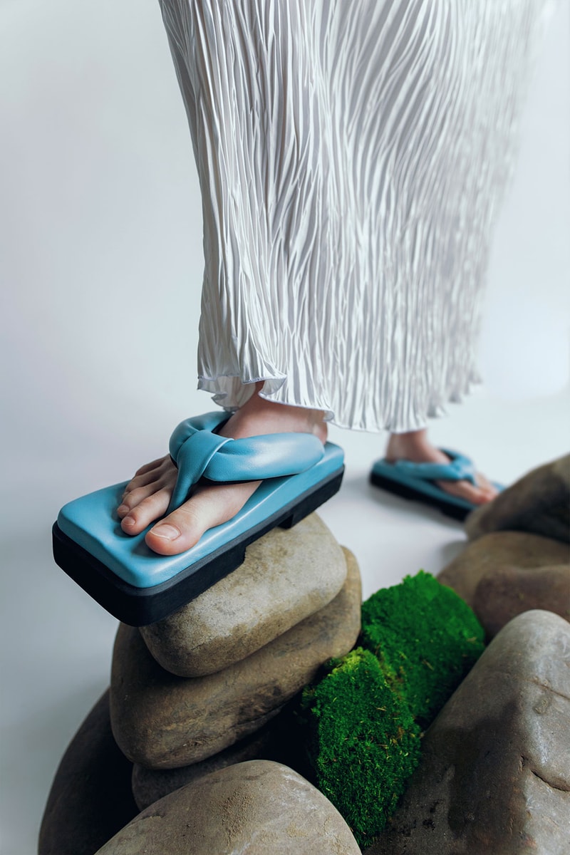sinobi orthopedic vegan shoes spring summer ss21 campaign oxygen mask flip flops sandals