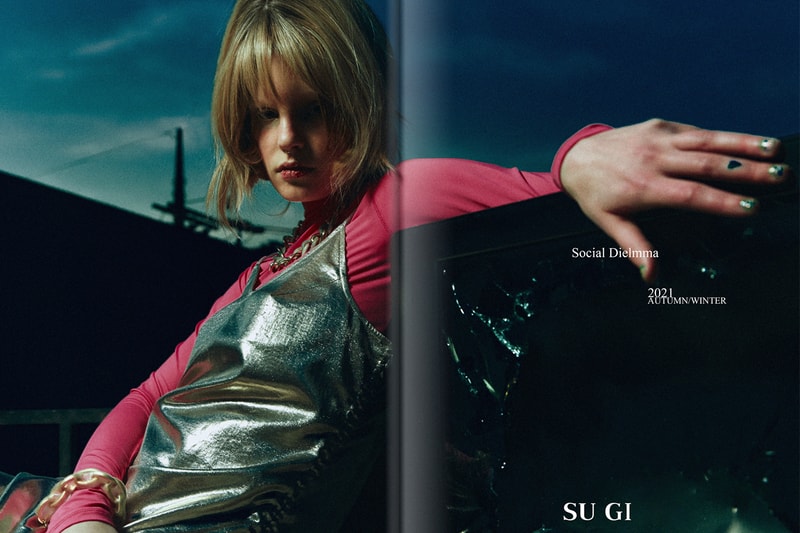 su gi fall winter 2021 fw21 collection lookbook dress silver