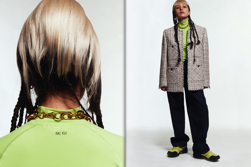 su gi fall winter 2021 fw21 collection lookbook ombre hair jacket blazer trousers