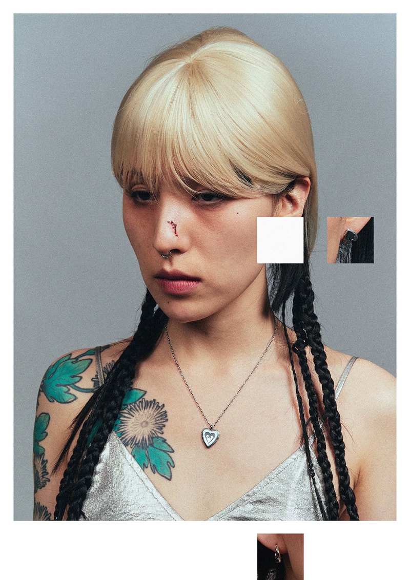 su gi fall winter 2021 fw21 collection jewelry nose ring earcuffs heart necklace
