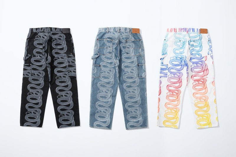 supreme hysteric glamour spring collaboration denim jeans
