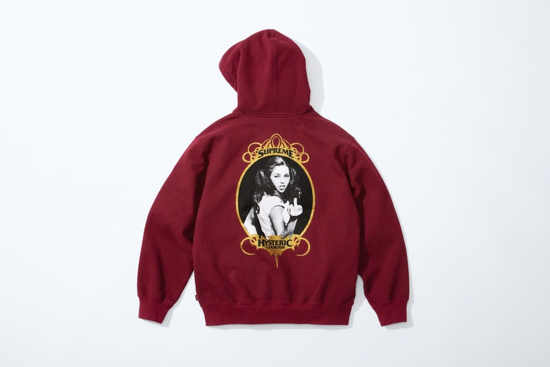 supreme hysteric glamour spring collaboration hoodie