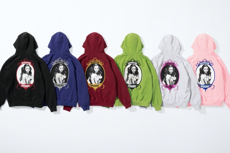 supreme hysteric glamour spring collaboration hoodie