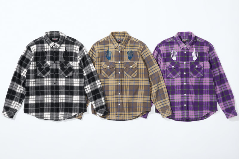 supreme hysteric glamour spring collaboration flannel plaid