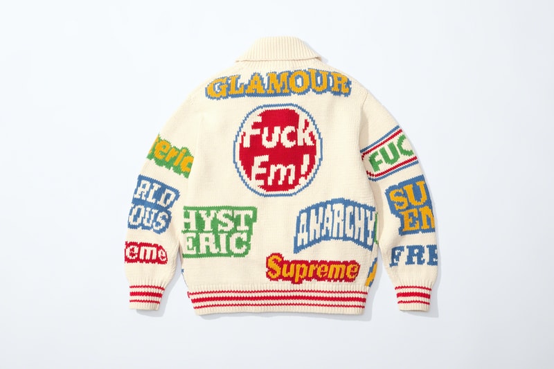 supreme hysteric glamour spring collaboration jacket sweater