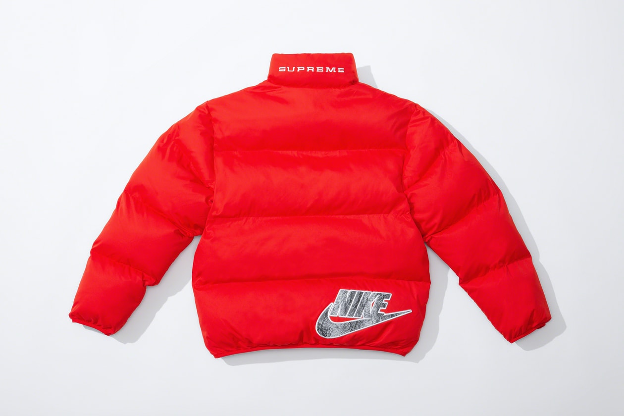 supreme nike spring collaboration hoodies puffer jackets tracksuit accessories release where to buy info