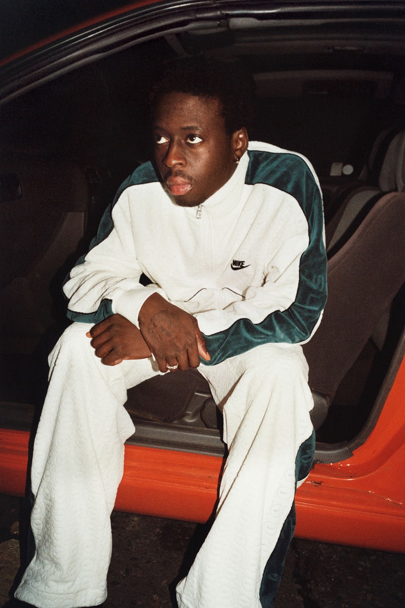 supreme nike collaboration spring drop tracksuit jacket pants car seat