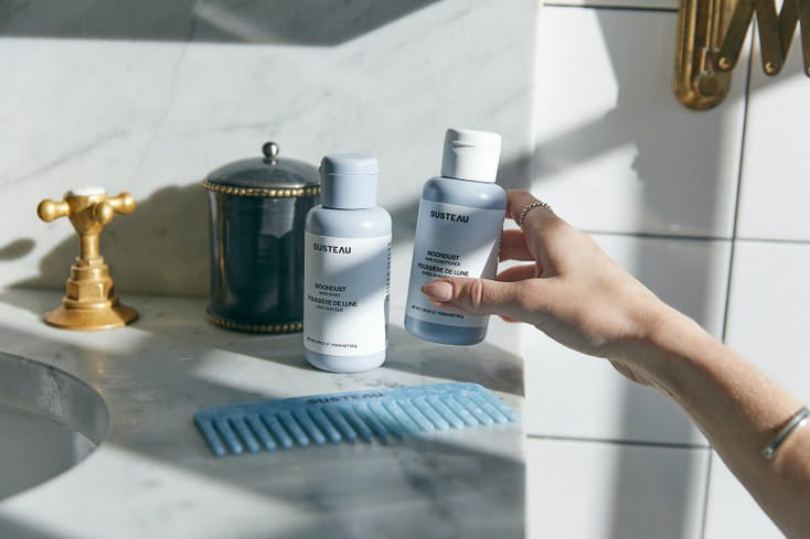 Clean Haircare Brand Susteau Launches Waterless Moondust Hair Shampoo and Conditioner