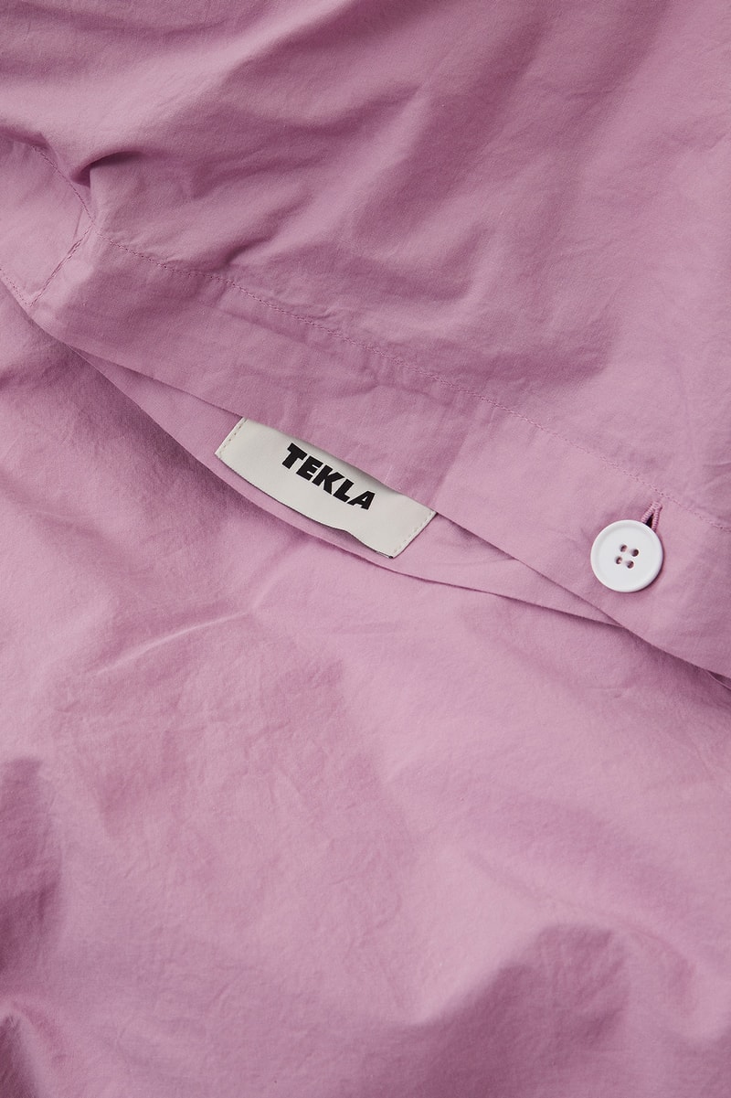 Tekla Percale Bedding Bed Sheets Mallow Pink