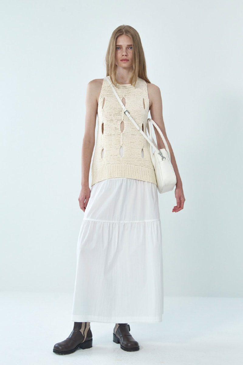 theopen product spring summer 2021 ss21 collection lookbook knit sweater skirt