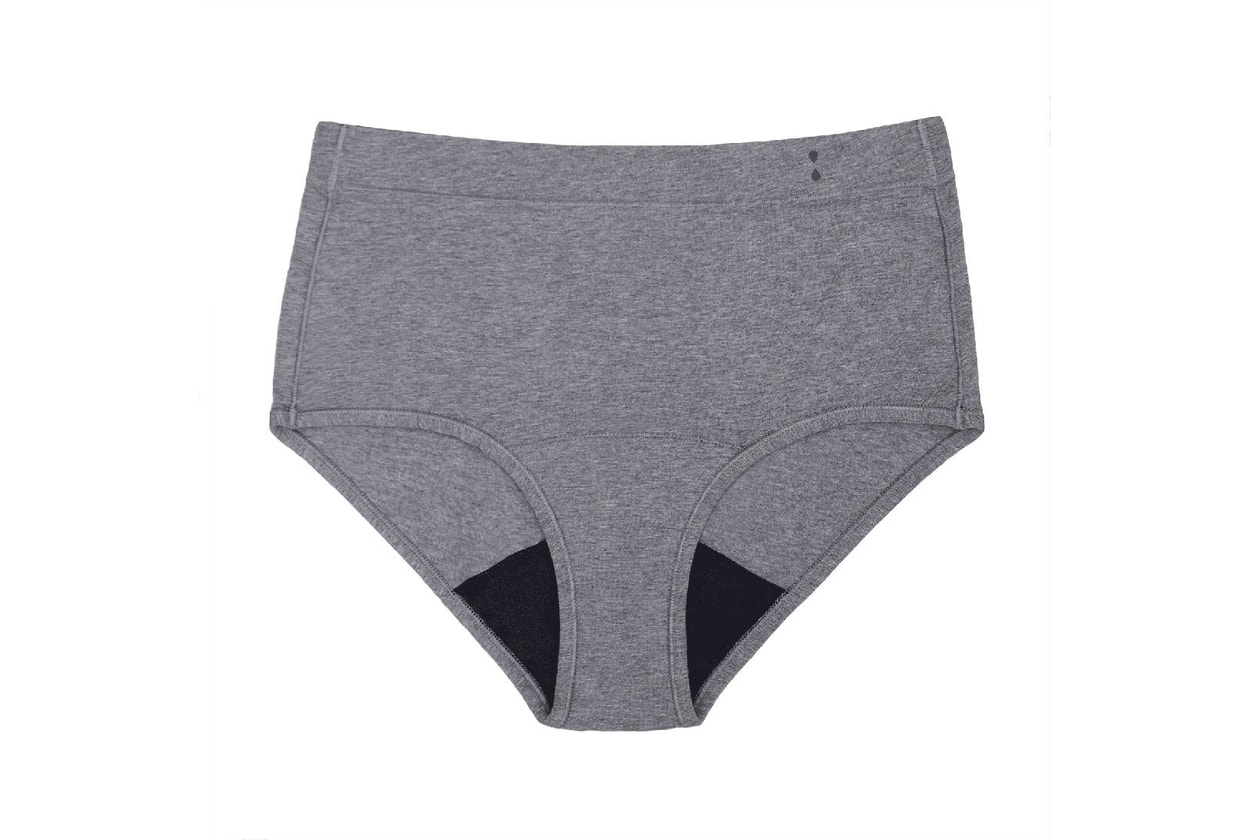 thinx for all period underwear brief bikini high waist collection inclusive sizes black cray colorway