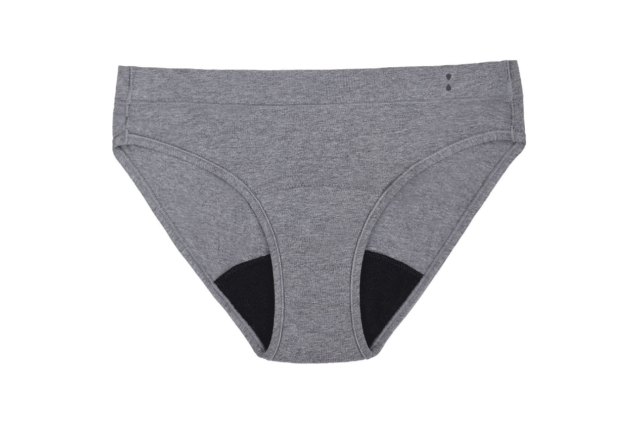 thinx for all period underwear brief bikini high waist collection inclusive sizes black cray colorway