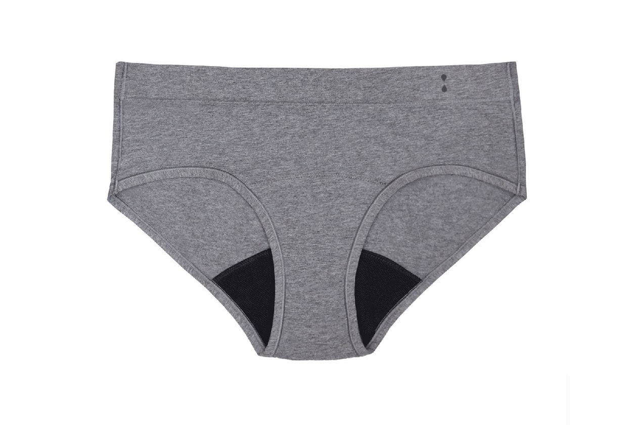 Women's Thinx For All Period High Waisted Underwear Gray XS