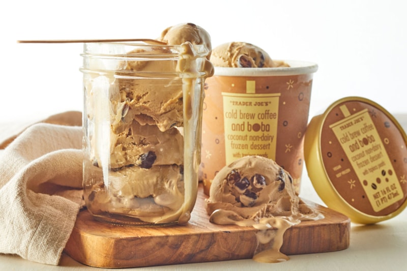 trader joes Cold Brew Coffee Boba Coconut Non-Dairy Frozen Desserts ice cream
