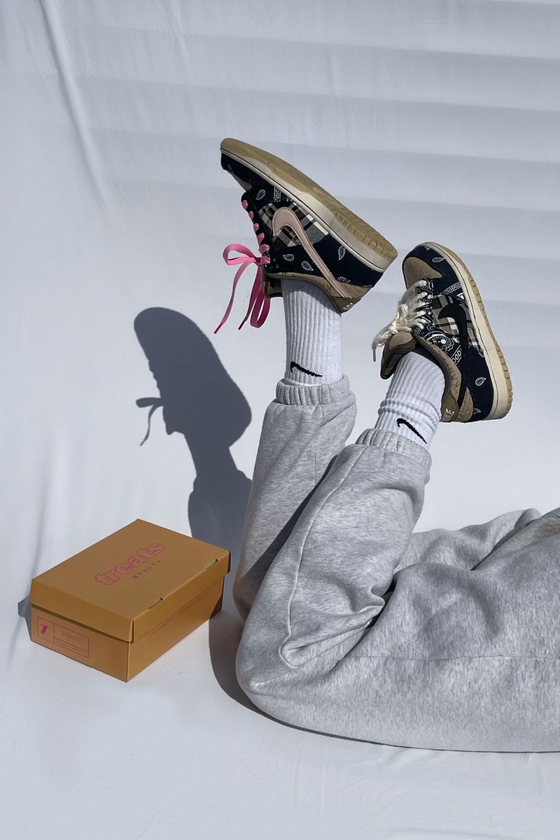 treats beauty eyelash serum rose infused sneakers travis scott nike dunk low
