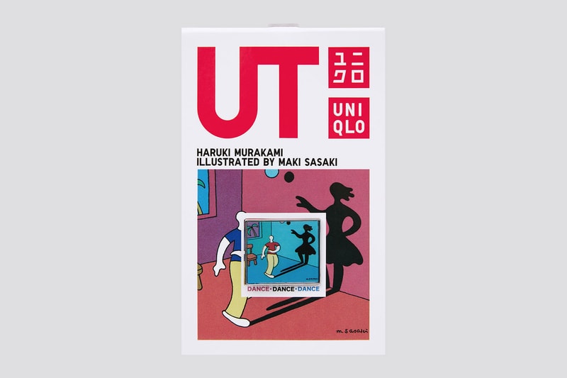 uniqlo ut haruki murakami author books collaboration pin maki sasaki illustration