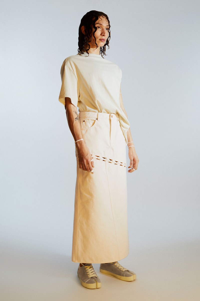 weekday hemp jeans couture denim sustainable plant based skirt cut out