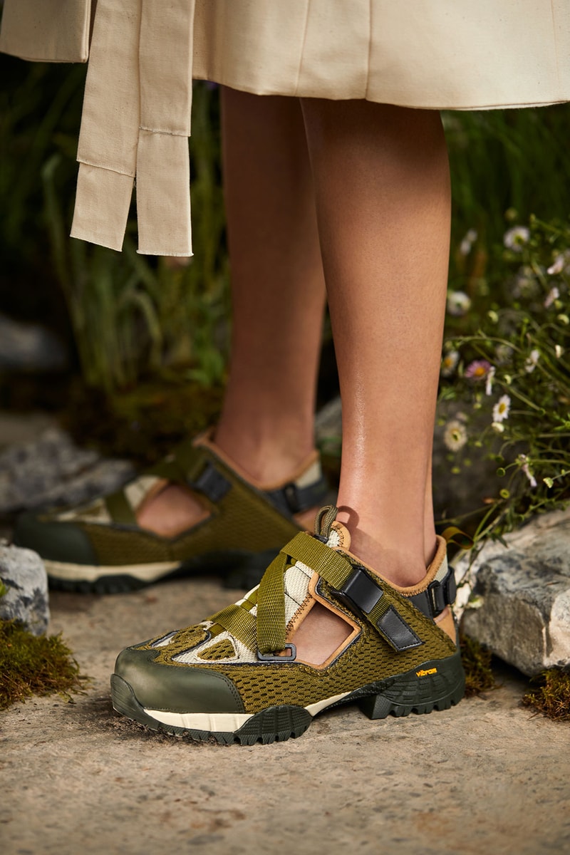 yume yume grown by nature spring collection slide sandal olive green