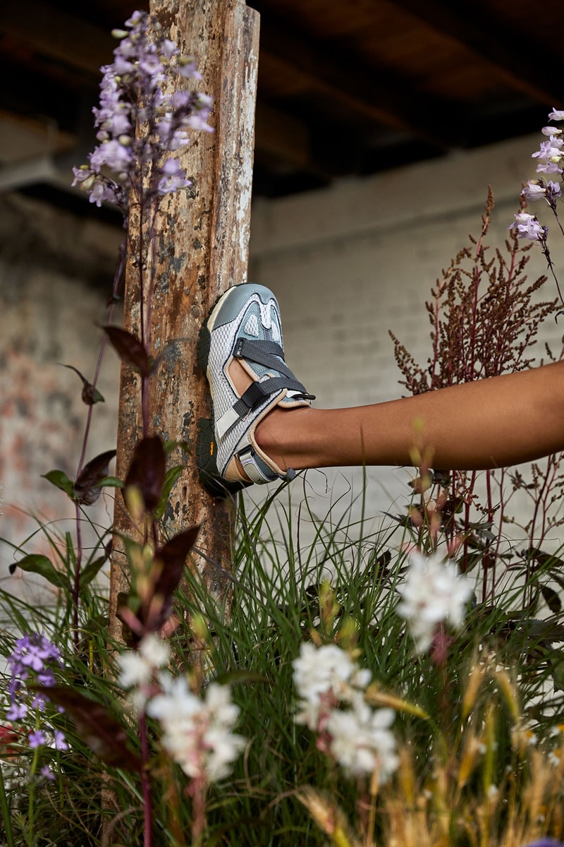 yume yume grown by nature spring collection slide sandal blue plants flowers