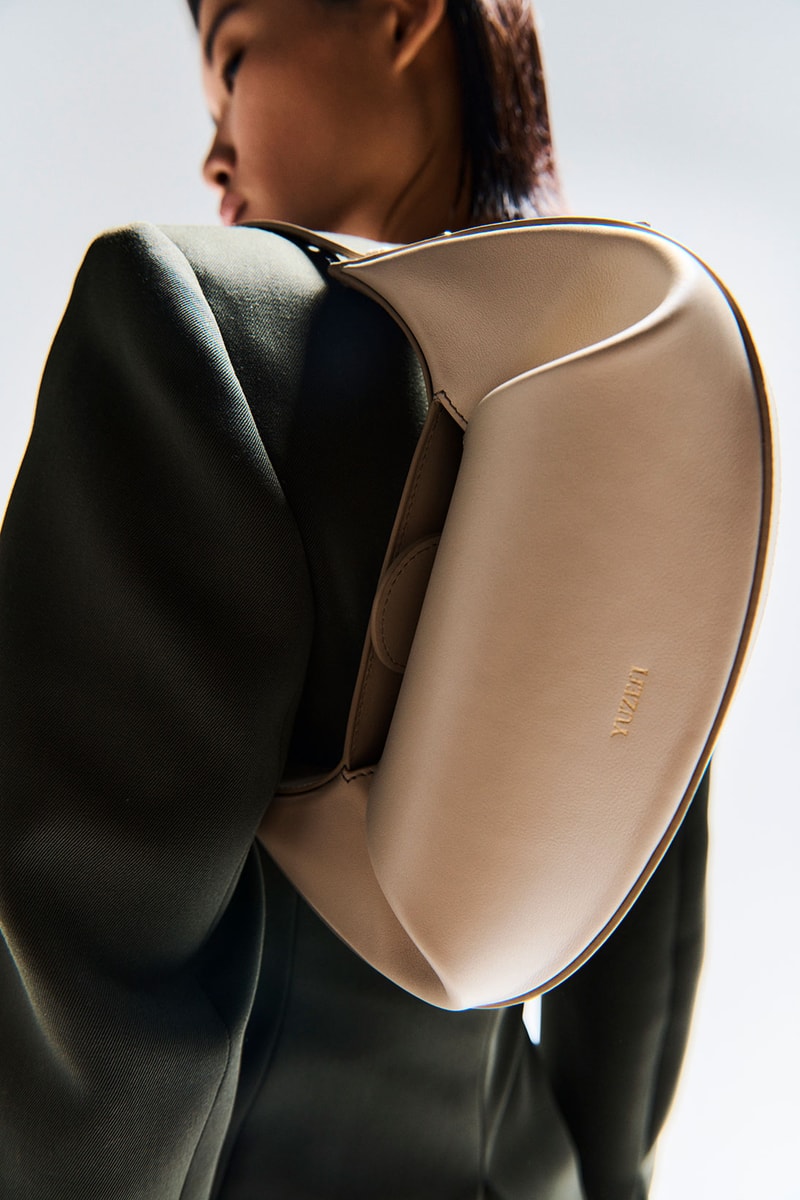 yuzefi spring summer retrofuture handbags collection oatmeal beige