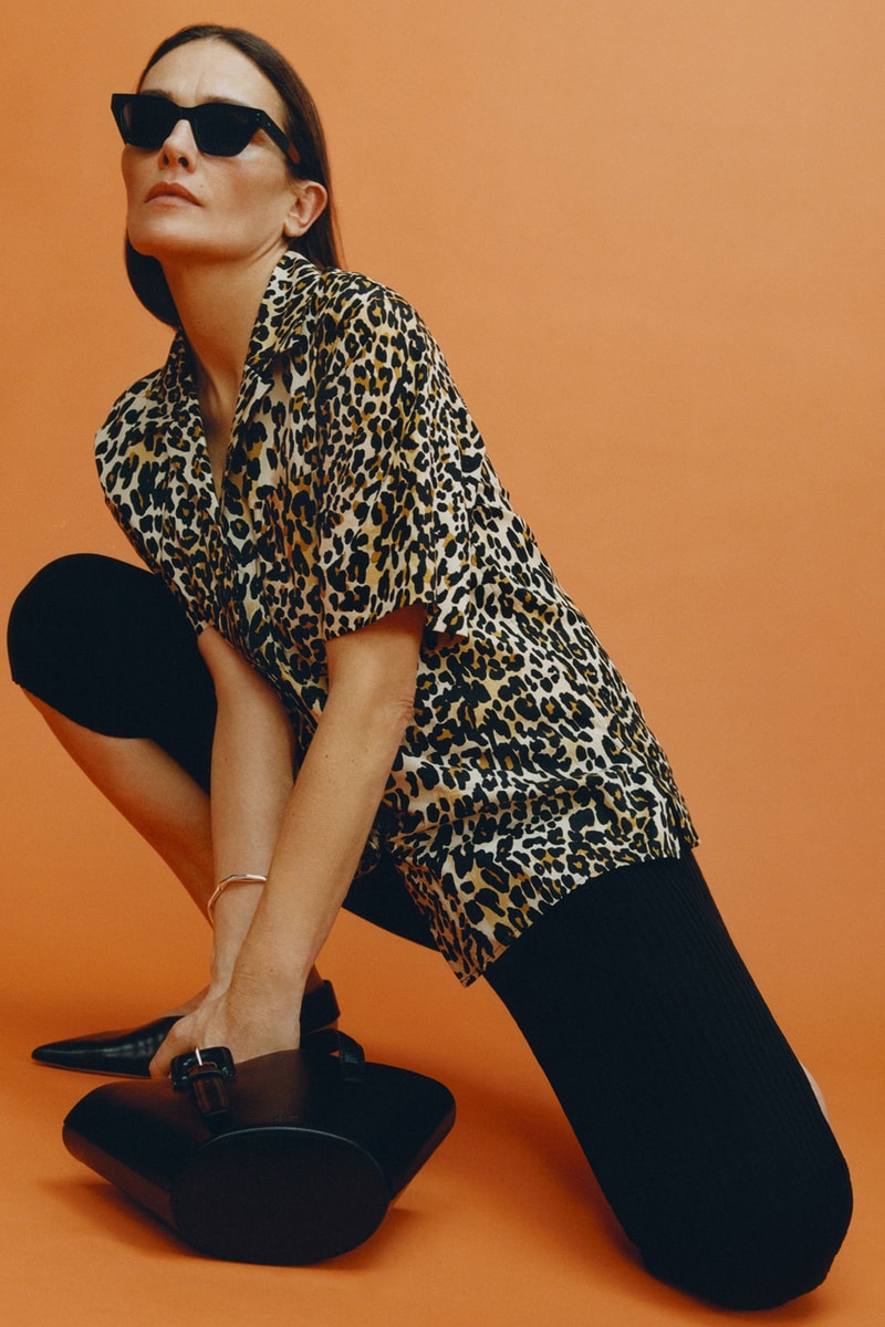 arket 2021 spring graphics collection lookbook leopard animal print shirt sunglasses bag