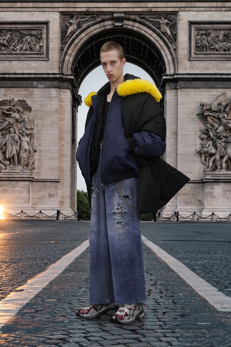 balenciaga pre-fall 2021 collection demna gvasalia puffer jacket jeans