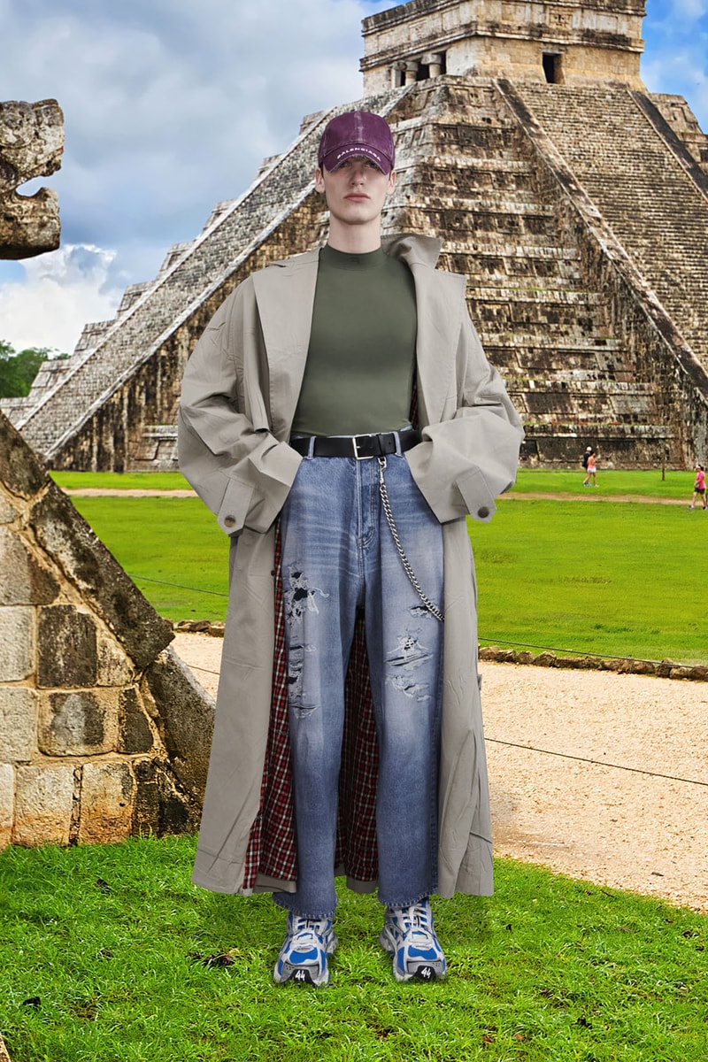 balenciaga pre-fall 2021 collection demna gvasalia trench coat sneakers