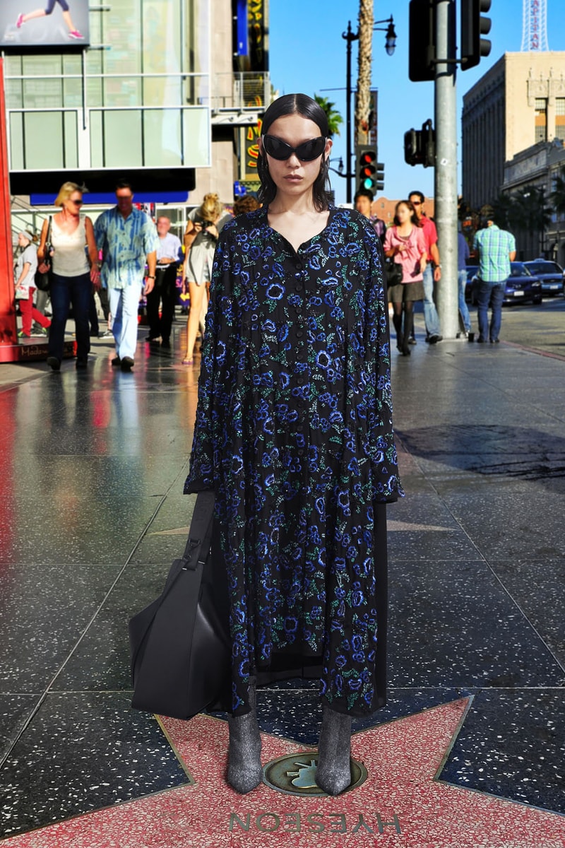 balenciaga pre-fall 2021 collection demna gvasalia floral dress hollywood walk of fame