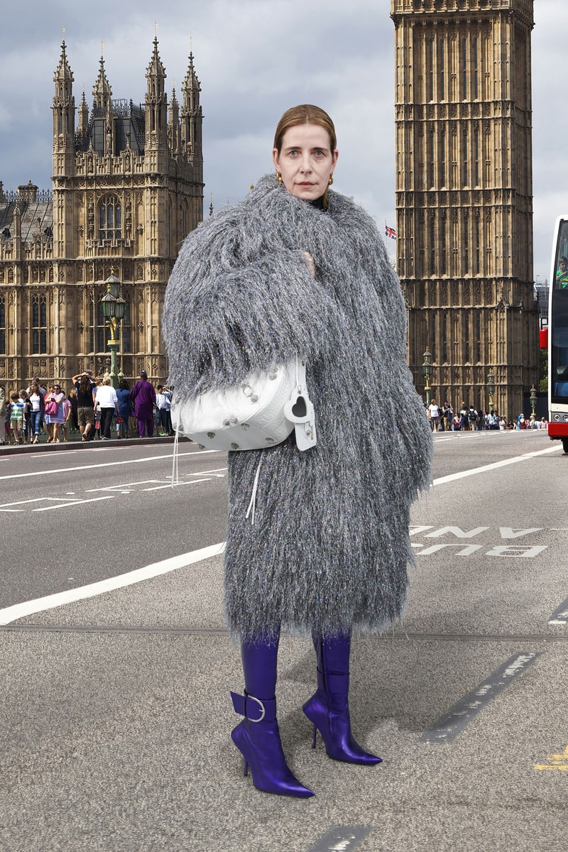 balenciaga pre-fall 2021 collection demna gvasalia fur coat purple boots