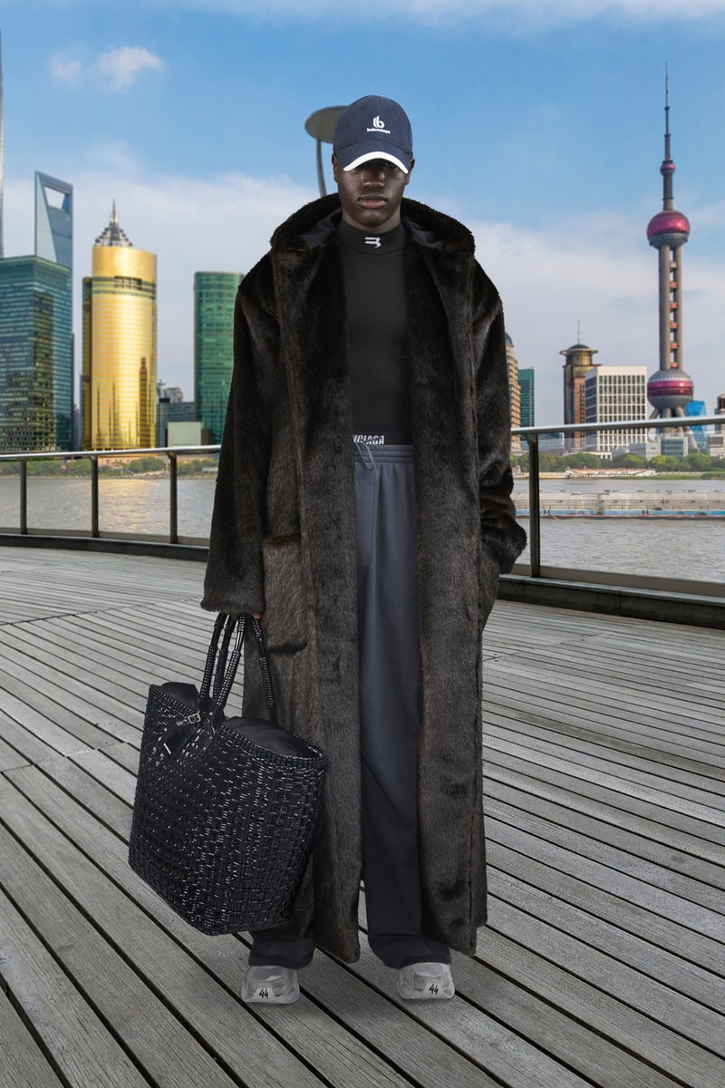 balenciaga pre-fall 2021 collection demna gvasalia fur coat jeans