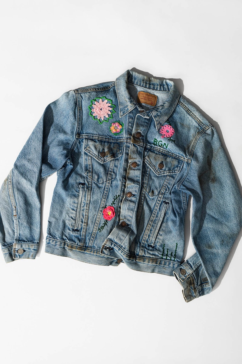 denim jacket floral patterns bentgablenits bgn levis