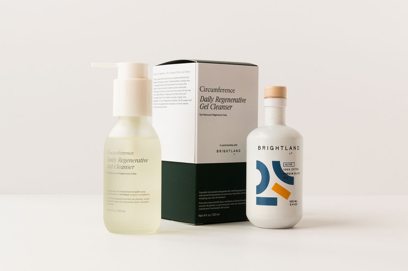 circumference brightland daily regenerative gel cleanser collaboration olive oil