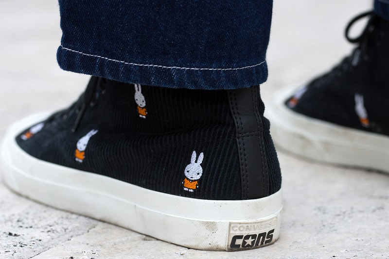 converse miffy jack purcell pro hi pop trading company sneakers collaboration footwear kicks shoes sneakerhead black