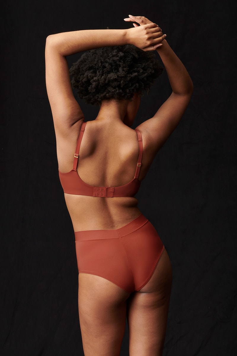 CUUP Underwear Lingerie Brand Models Lookbook The Tap Brown Espresso Clay Red