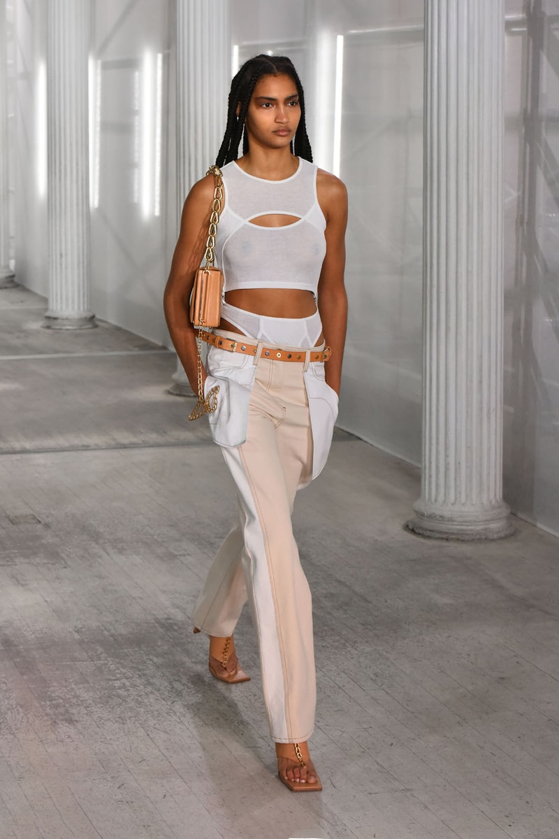 dion lee fall winter 2021 fw21 collection runway cut out tank top trousers pants