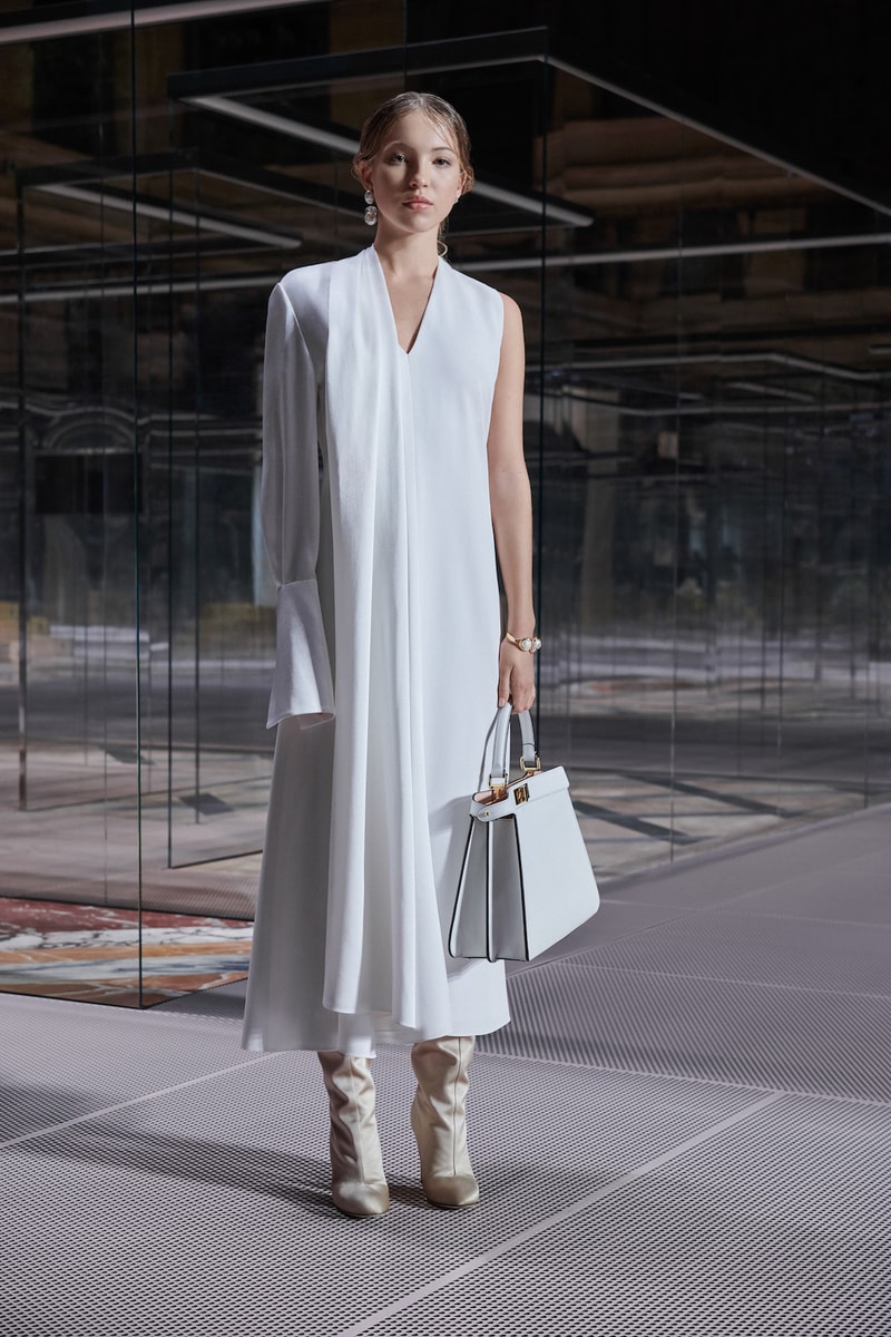 fendi capsule collection limited edition kim jones lila grace moss lookbook dress handbag