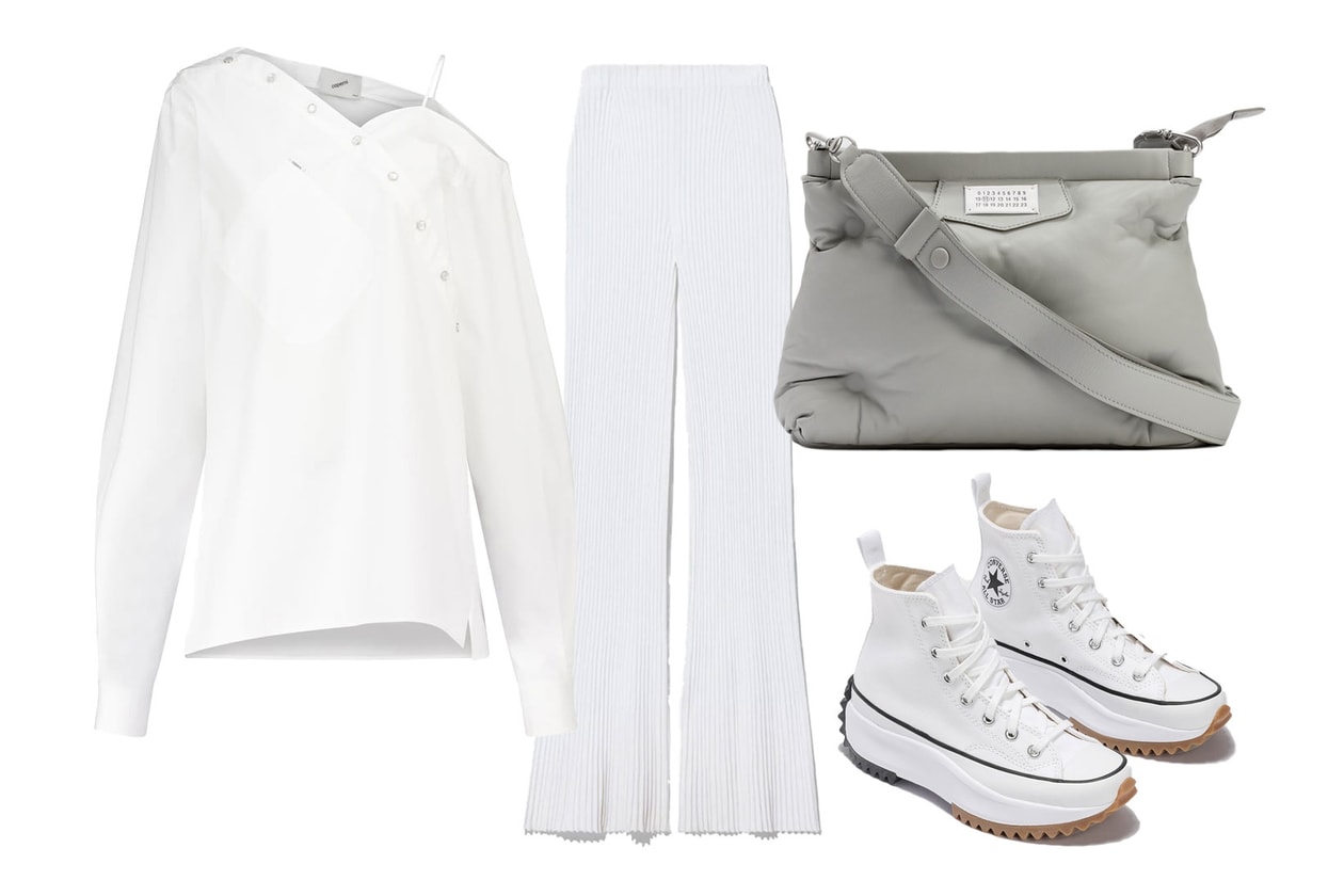 gray outfit ideas spring summer editors style guide mm6 maison margiela dion lee 