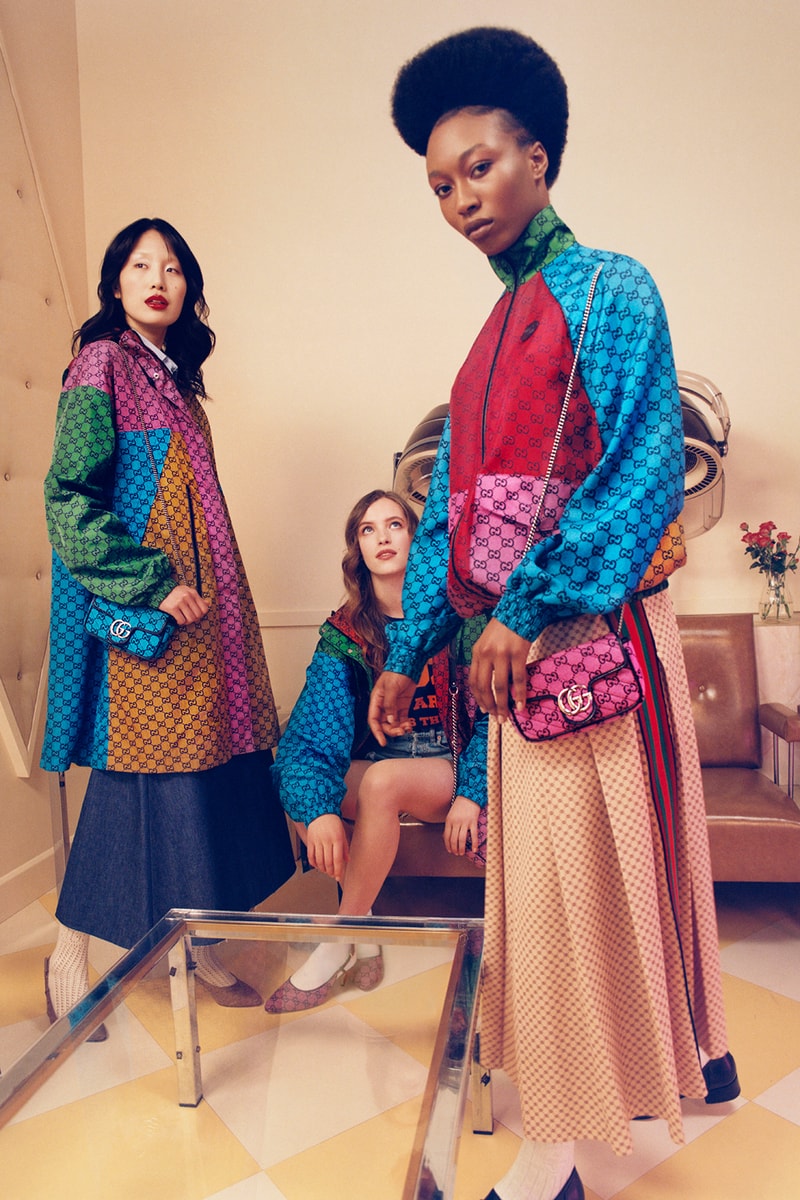 gucci gg multicolor collection skirt jacket outerwear